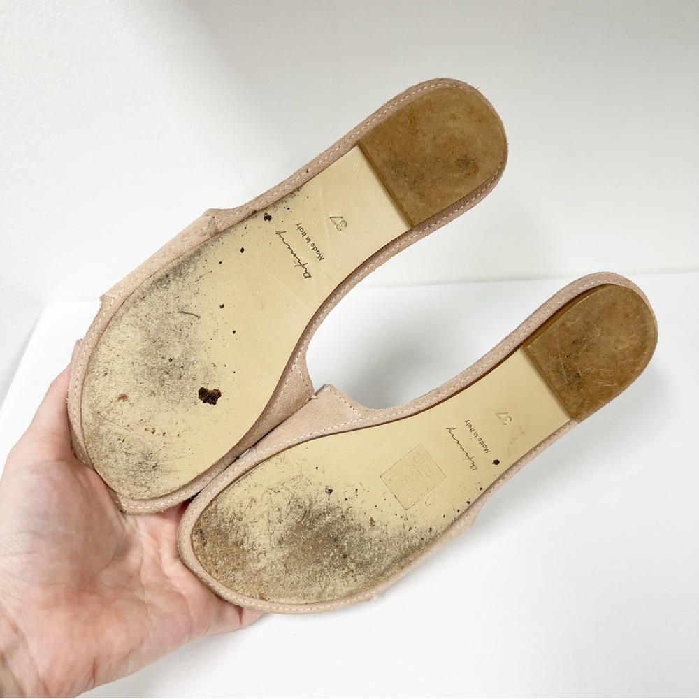 Definery Loop Blush Flat Slide Sandals Tortoise Buckle 37 7 - Picture 7 of 7